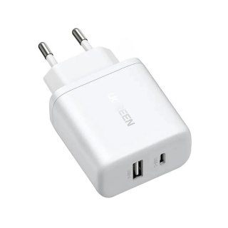 Ładowarka sieciowa X227 GaN USB-A USB-C 20W - biała
