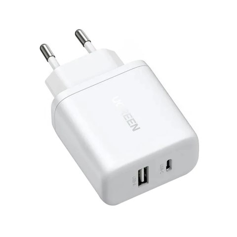 Ładowarka sieciowa X227 GaN USB-A USB-C 20W - biała