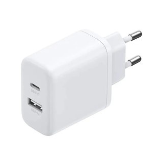 Ładowarka sieciowa X227 GaN USB-A USB-C 20W - biała