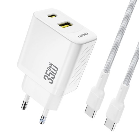 Ładowarka sieciowa z kablem USB-C 1m 35W - biała