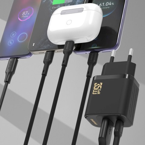 Ładowarka sieciowa z kablem USB-C 1m 35W - czarna