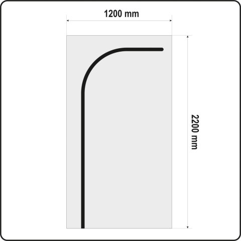 OSŁONA PRZECIWPYŁOWA DO DRZWI TYP L 220 X 120 CM