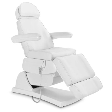 Fotel kosmetyczny do tatuażu masażu spa elektryczny 3 silniki 200 W LATINA - biały