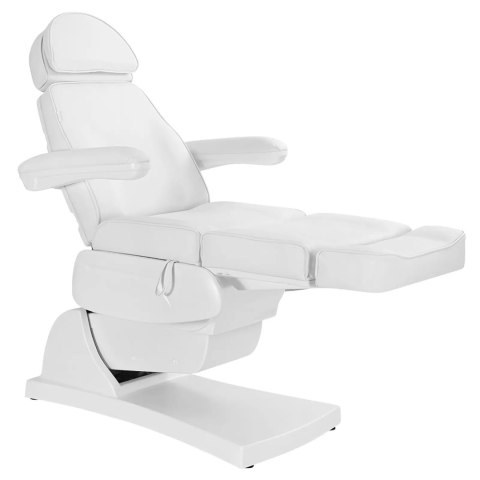Fotel kosmetyczny do tatuażu masażu spa elektryczny 3 silniki 200 W LATINA - biały