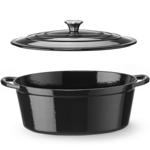 Garnek żeliwny emaliowany owalny 6.88 l 405x255x134 mm