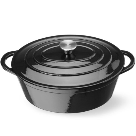 Garnek żeliwny emaliowany owalny 6.88 l 405x255x134 mm