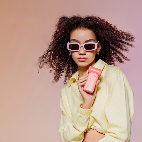 Mini dmuchawa wiatrak wentylator przenośny USB-C 5000mAh - różowy