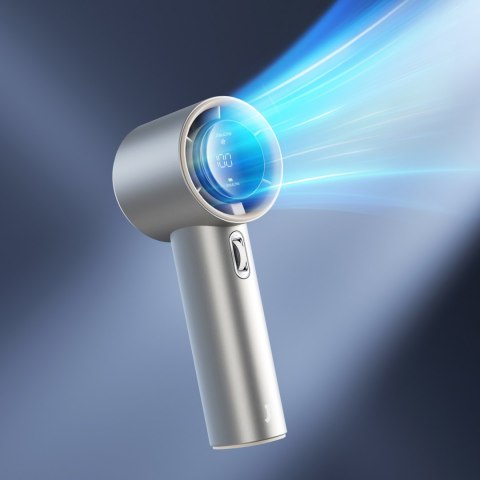 Mini wiatrak wentylator przenośny metalowy USB-C 5000mAh - jasnobrązowy