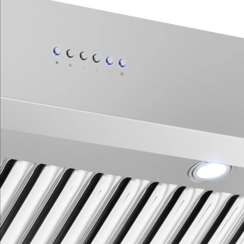 Okap pochłaniacz gastronomiczny z silnikiem oświetleniem STAL 160 cm 1500m3/h 250 W