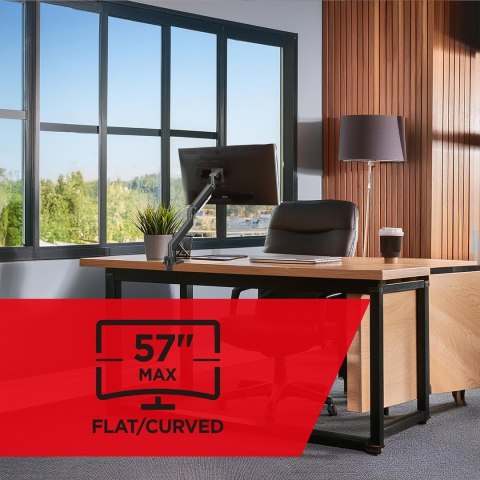 MACLEAN UCHWYT BIURKOWY DO MONITORA LCD 17-57", 27KG, VESA MAX 200X200 PODWÓJNE RAMIĘ MC-968