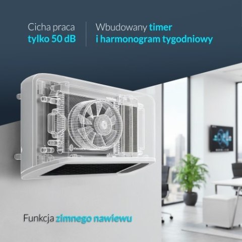 CR 7753 Kurtyna powietrzna z wyświetlaczem led | montaż ścienny | pilot zdalnego sterowania