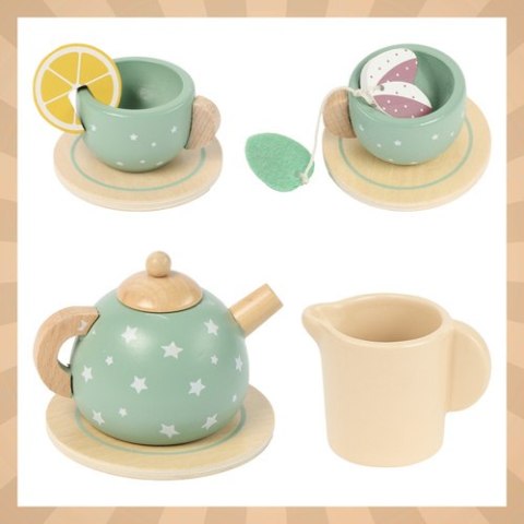 Zestaw do herbaty dla dzieci zielony Kruzzel 26393