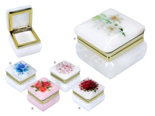 Kasetka alabastrowa kwadratowa 4x4cm (w pudełku)