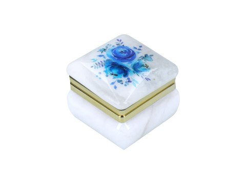 Kasetka alabastrowa kwadratowa 4x4cm (w pudełku)