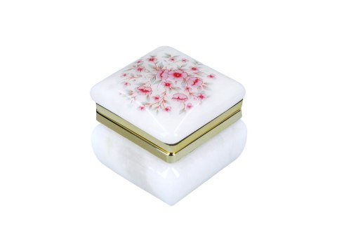Kasetka alabastrowa kwadratowa 4x4cm (w pudełku)