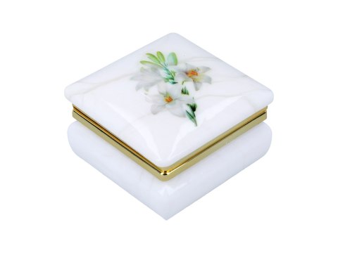 Kasetka alabastrowa kwadratowa 6x6cm (w pudełku)