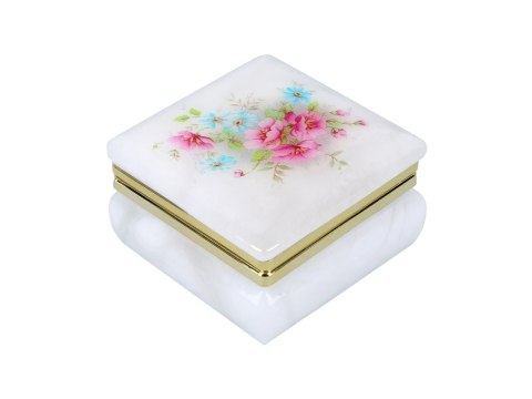 Kasetka alabastrowa kwadratowa 6x6cm (w pudełku)