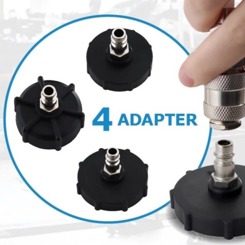 Zestaw do odpowietrzania hamulców 3L + zbiornik 1L + 4 adaptery