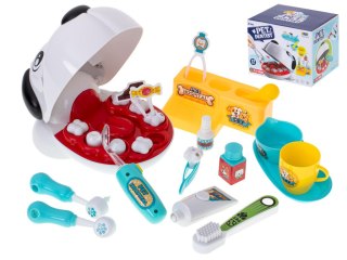 Chory ząbek dentysta zwierząt pies piesek zabawa wylecz zęba nauka weterynarz