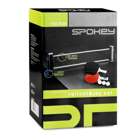 Spokey ROLL JOY - Zestaw ping pong 2 rakietki + rollnet + 2 piłeczki