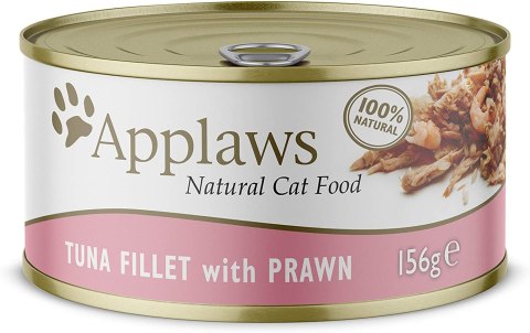 APPLAWS Natural Cat Food Tuńczyk z krewetkami - mokra karma dla kota - 156g