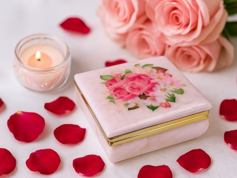 Kasetka alabastrowa kwadratowa 10x10cm