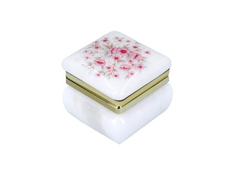Kasetka alabastrowa kwadratowa 4x4cm (w pudełku)
