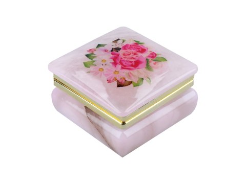 Kasetka alabastrowa kwadratowa 6x6cm (w pudełku)