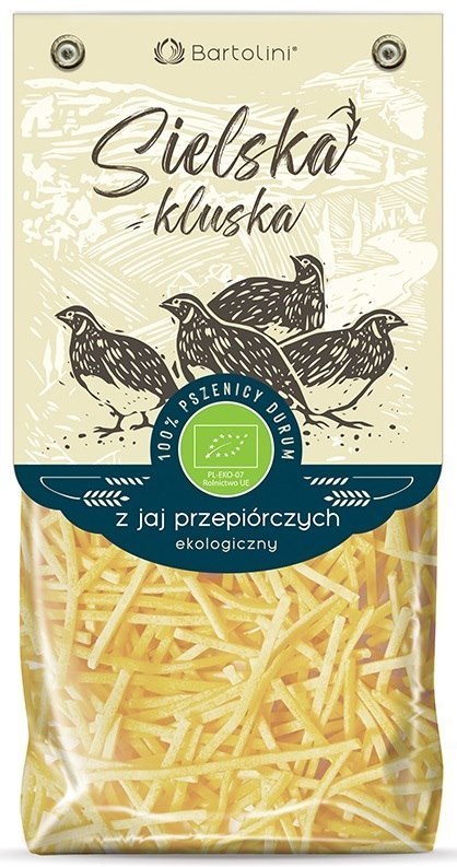 MAKARON BIO KRAJANKA Z JAJAMI PRZEPIÓRCZYMI 250 g - BARTOLINI (SIELSKA KLUSKA)