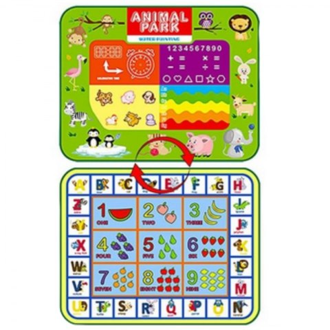 WOOPIE Mata Wodna do Malowania 2w1 XXL Dwustronna Zwierzęta