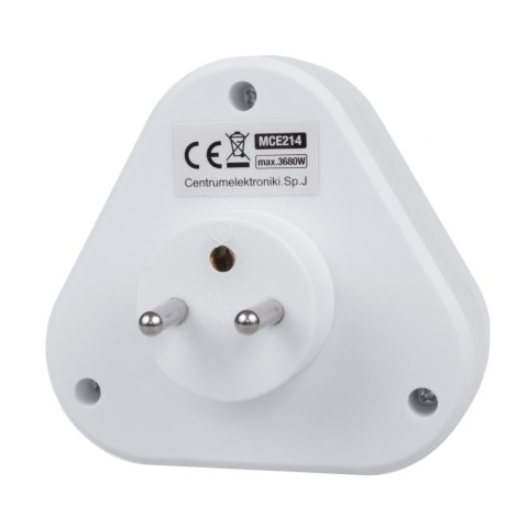 Gniazdko prądowe Maclean, potrójne z uziemieniem, 16A, max. 3680W, MCE214