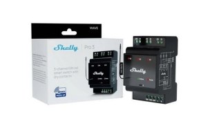 Shelly Qubino Wave Pro 3 3-kanałowy Przekaźnik Na Szynę Din Z-wave