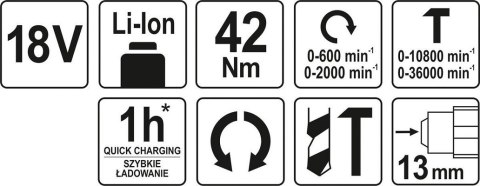 WKRĘTARKA BEZSZCZOTKOWA 18V Z UDAREM BEZ AKUMULATORA