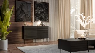 Komoda 1D3S CORTINA 120x40x81 czarny