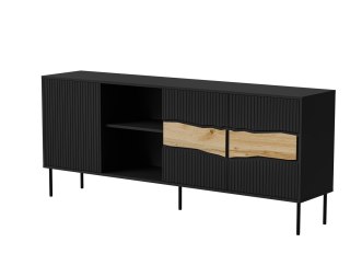 Komoda INSERTO 3D1W 190x40x80 czarny + LED