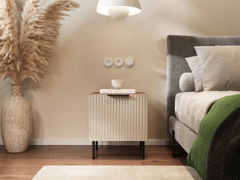 Szafka nocna 2szt ALMERA 50x42x44 orzech/kaszmir