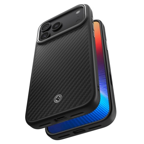 Etui pokrowiec case na iPhone 17 Pro MagSafe - czarno-srebrne