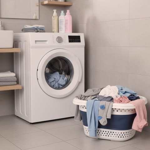 Kosz na pranie składany silikonowy duży koszyk 32L