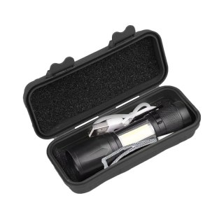 LATARKA LED ZOOM AKU 5W XPE+ COB+ ETUI