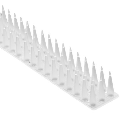 Kolce na gołębie listwa na ptaki odstraszasz plastikowe gęste białe 8el. 43 cm