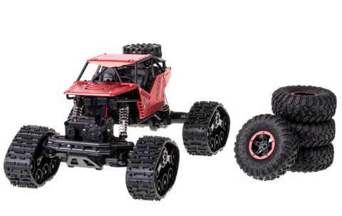 KX6967_1 Samochód RC Rock Crawler 4x4 LHC012 auto 2w1 czerw