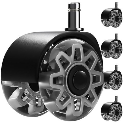 Kółka do fotela obrotowego szare 5szt. Ruhhy 25280