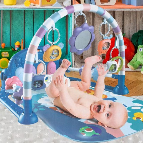 Mata edukacyjna z pianinkiem grzechotki gryzaki interaktywna dla niemowląt