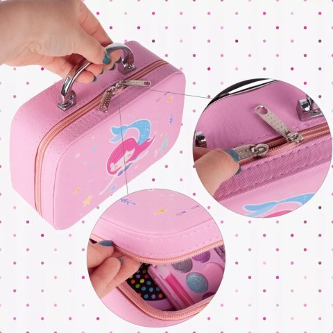 Kuferek kosmetyków Mała Syrenka - zestaw do makijażu i paznokci dla dzieci