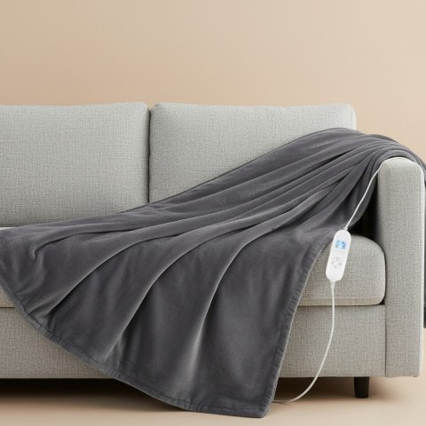 Miękki dwustronny koc elektryczny Bauerkraft 120x160 mata grzewcza pilot