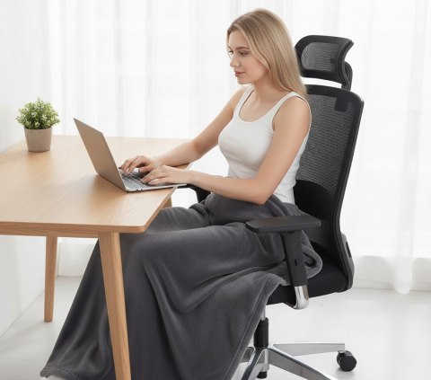 Miękki dwustronny koc elektryczny Bauerkraft 120x160 mata grzewcza pilot