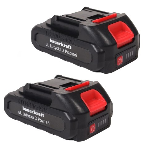 Ogrodowy sekator akumulatorowy elektryczny do gałęzi 2 akumulatory czerwony