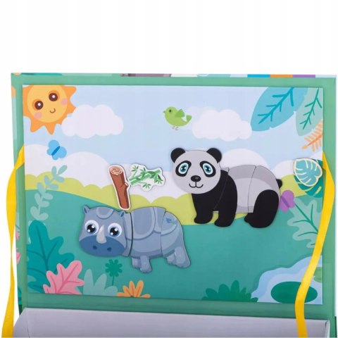 Układanka magnetyczna Montessori zwierzęta puzzle edukacyjne 47 magnesów