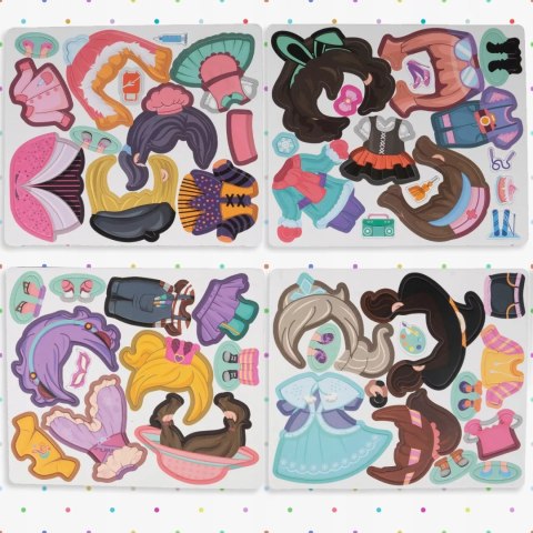 Układanka magnetyczna ubieranka dziewczynki kreatywne puzzle 51 magnesów