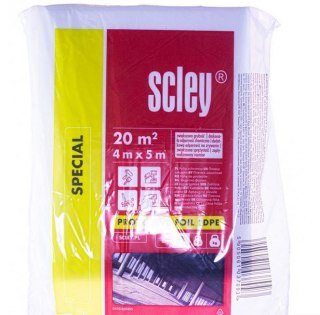 Folia ochronna malarska tynkarska gruba LDPE Scley (4 x 5 m)